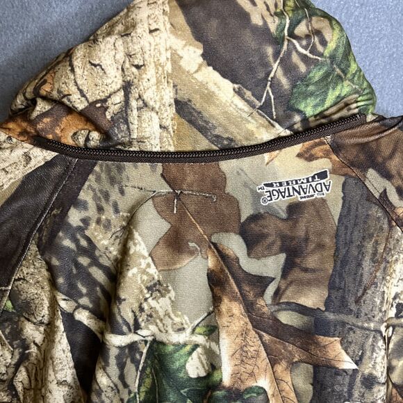 Vtg Walls Water-Pruf Hunters‎ Camouflage Full Zip Jacket Large Advantage Timber - Picture 9 of 11